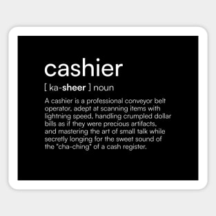 Cashier definition Sticker